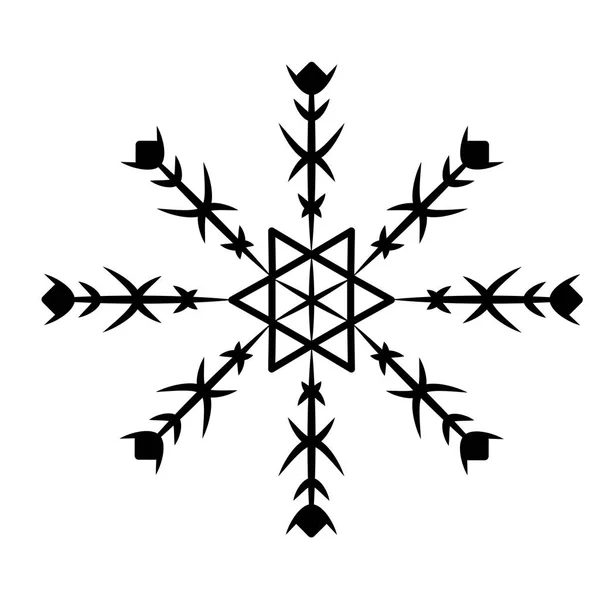 Illustrazione isolata del fiocco di neve — Vettoriale Stock