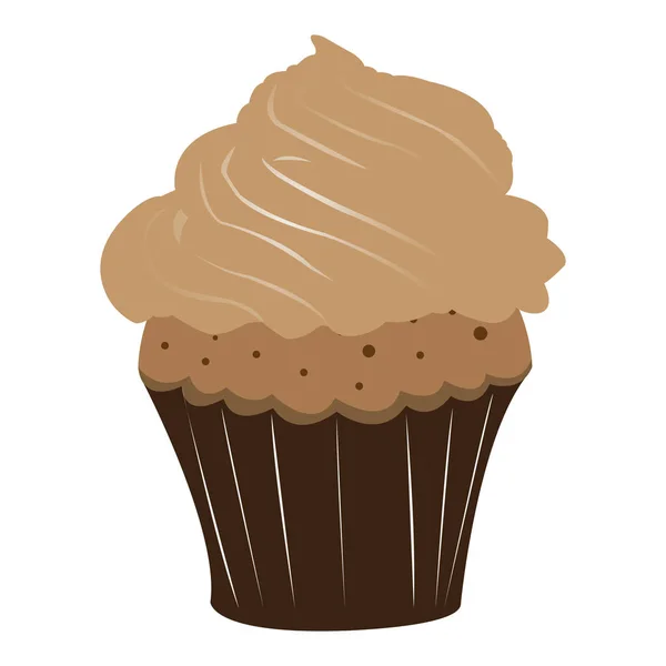 Isolated cupcake icon — Stock Vector