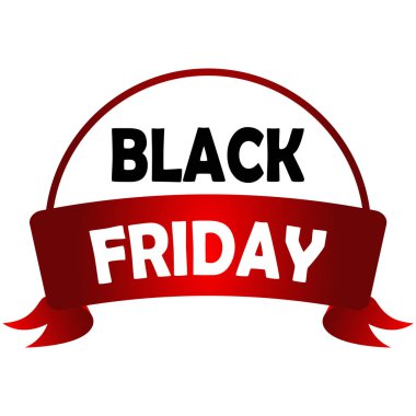 İzole siyah Cuma etiket