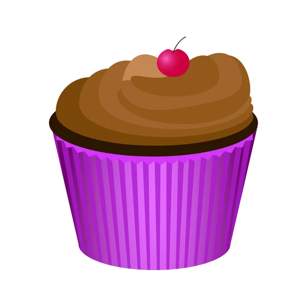 Isolado cupcake ilustração — Vetor de Stock