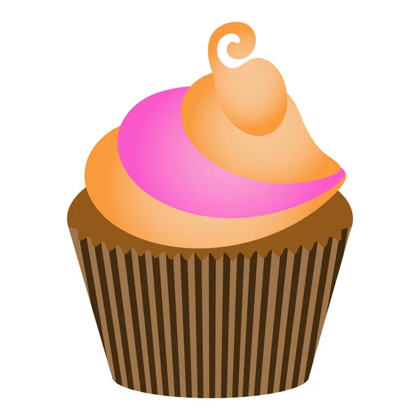 Illustration de cupcake isolé — Image vectorielle