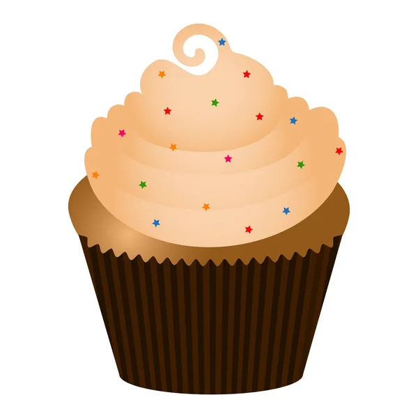 Εικονογράφηση απομονωμένες cupcake — Διανυσματικό Αρχείο
