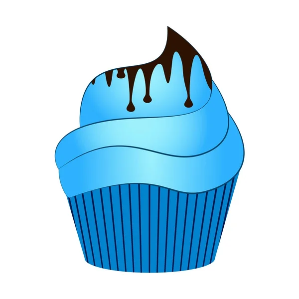 Isolierte Cupcake Illustration — Stockvektor