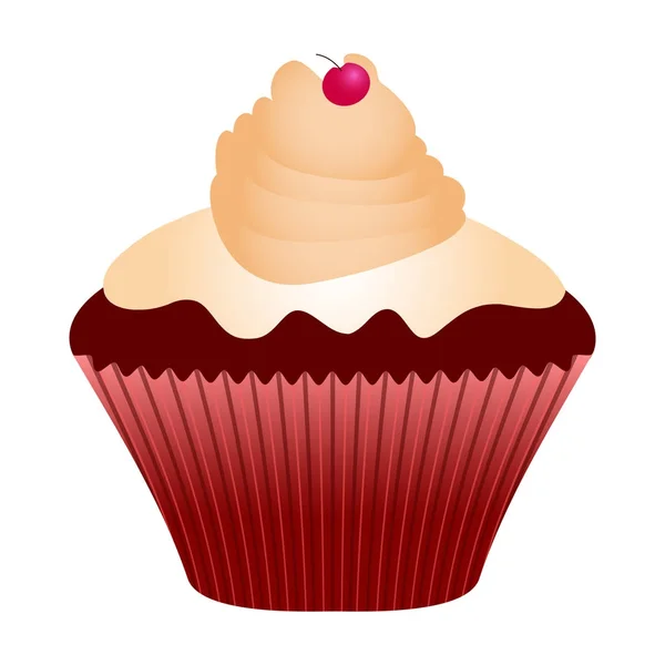 Illustration de cupcake isolé — Image vectorielle