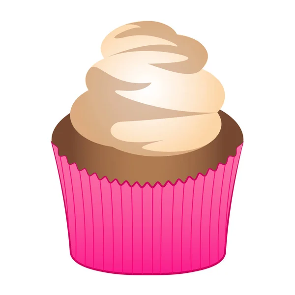 Isolierte Cupcake Illustration — Stockvektor