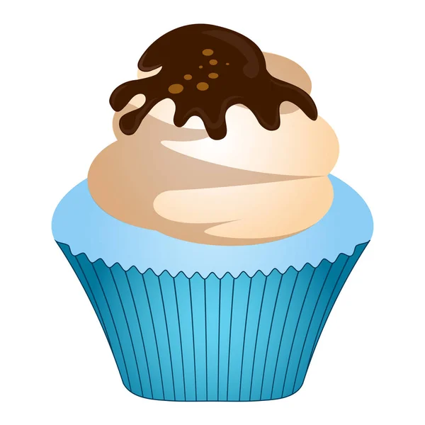 Isolierte Cupcake Illustration — Stockvektor