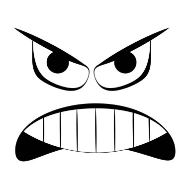 Soyut kızgın ifade