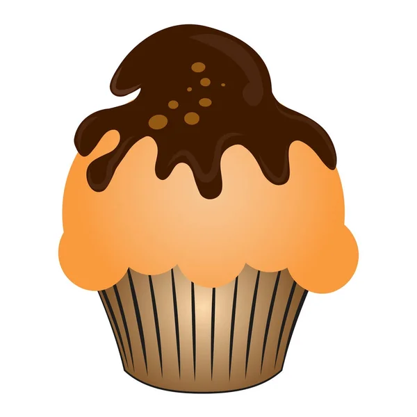 Isolado cupcake ilustração — Vetor de Stock