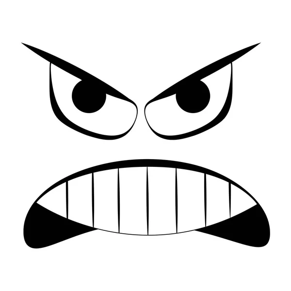 抽象愤怒的表情 — 图库矢量图片