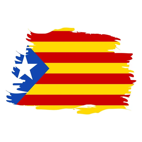 Bandera aislada de Cataluña — Vector de stock
