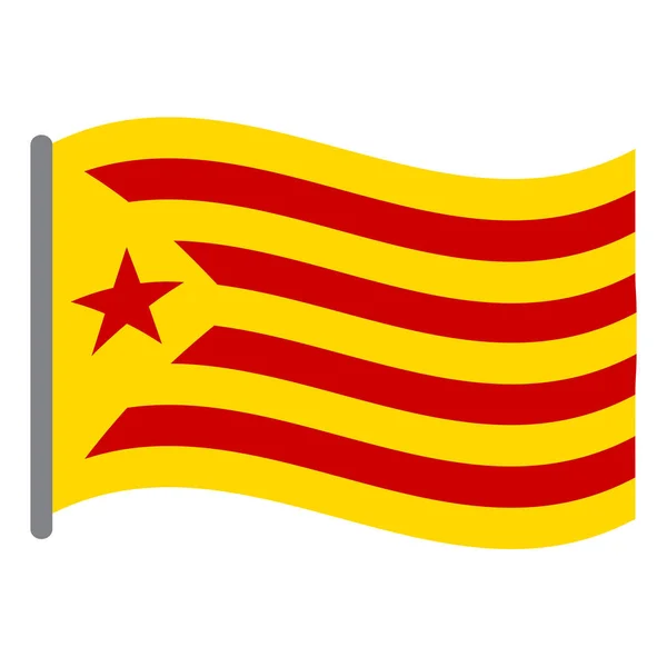 Απομονωμένη σημαίας της Καταλονίας — Διανυσματικό Αρχείο