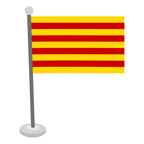 Bandeira isolada da Catalunha —  Vetores de Stock