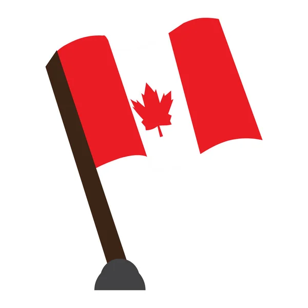 Bandeira isolada do Canadá — Vetor de Stock