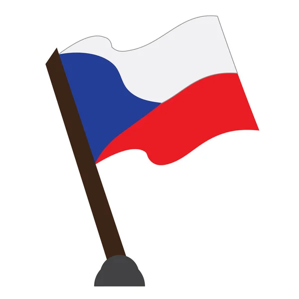 Ізольована прапор Чехії — стоковий вектор