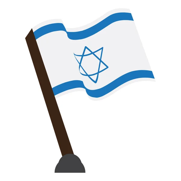 Isolerade flagga Israel — Stock vektor