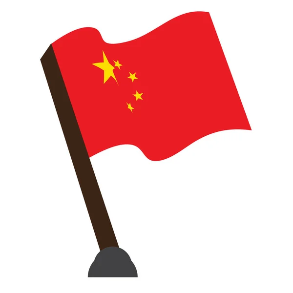 Bandera aislada de China — Vector de stock