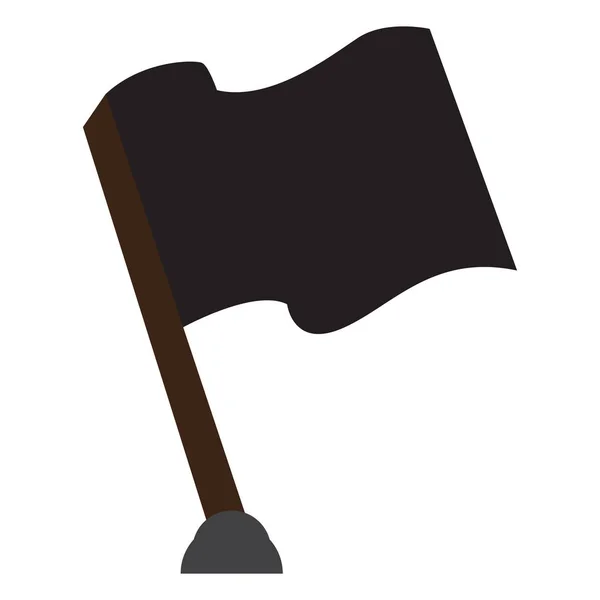 Изолированный силуэт флага — стоковый вектор