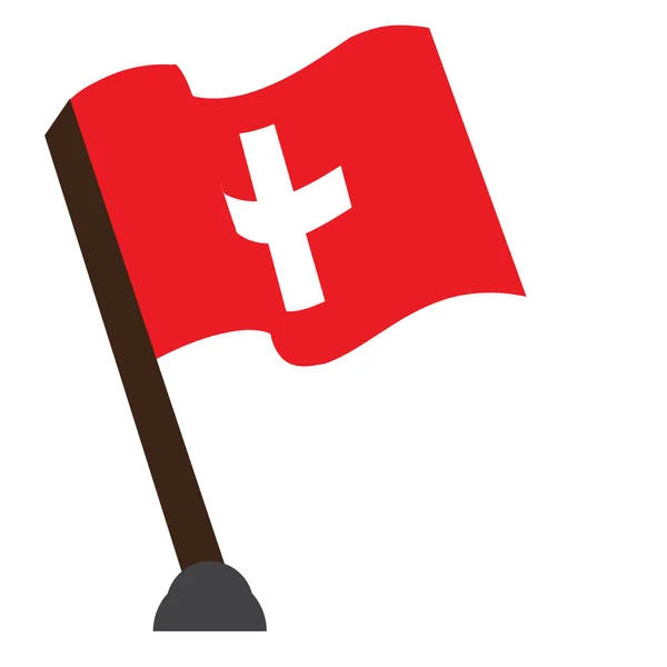 Isolierte Flagge der Schweiz — Stockvektor