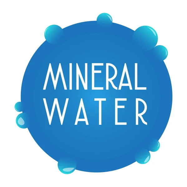 Mineral water label — Stock Vector
