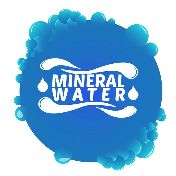 Etiqueta de agua mineral — Archivo Imágenes Vectoriales