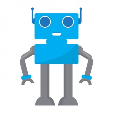 İzole sevimli robot