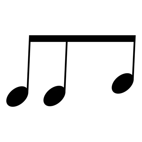 Isolé Note musicale — Image vectorielle