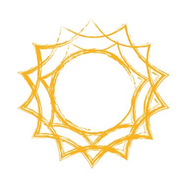 İzole edilmiş güneş simgesi