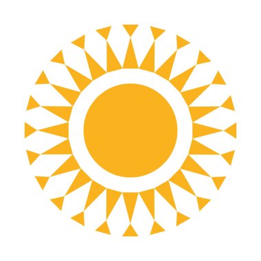 İzole edilmiş güneş simgesi