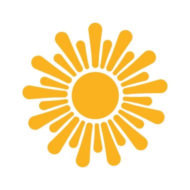 İzole edilmiş güneş simgesi