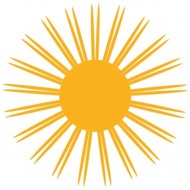 İzole edilmiş güneş simgesi