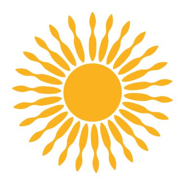 İzole edilmiş güneş simgesi
