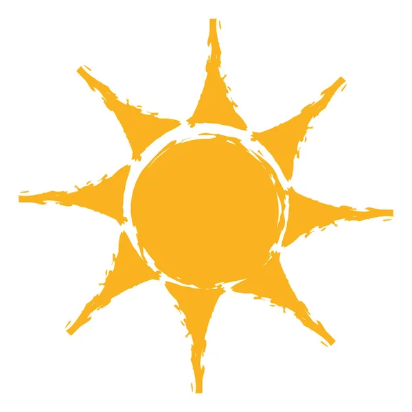 Icône solaire isolée — Image vectorielle
