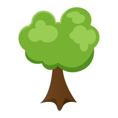 İzole ağaç illüstrasyon