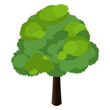 İzole ağaç illüstrasyon