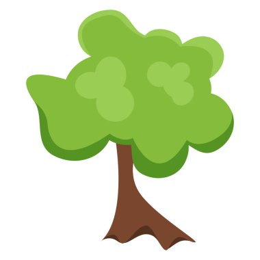 İzole ağaç illüstrasyon