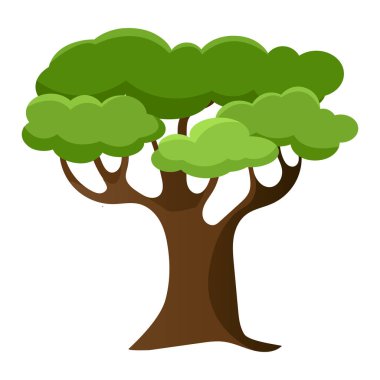 İzole ağaç illüstrasyon