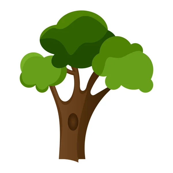 Illustrazione albero isolato — Vettoriale Stock