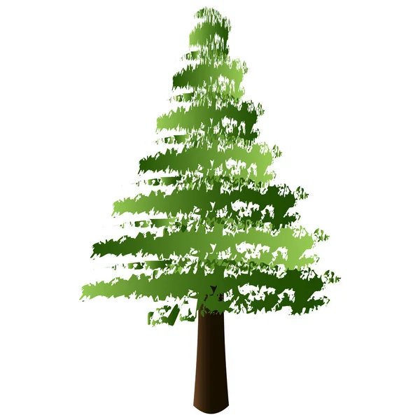 Illustrazione albero isolato — Vettoriale Stock