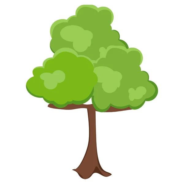 İzole ağaç illüstrasyon — Stok Vektör