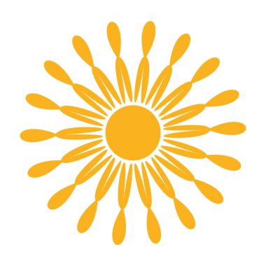 İzole edilmiş güneş simgesi