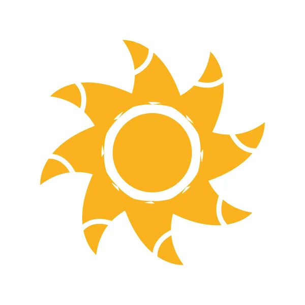 İzole edilmiş güneş simgesi — Stok Vektör