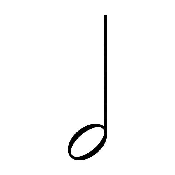 Ізольована музична нота — стоковий вектор