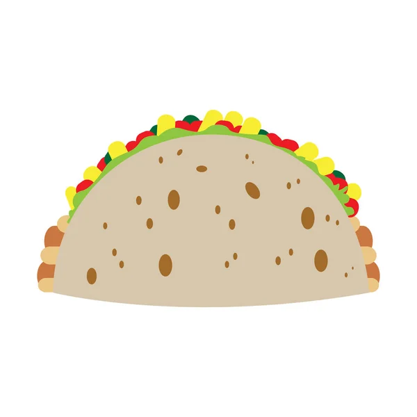 Illustration taco isolée — Image vectorielle