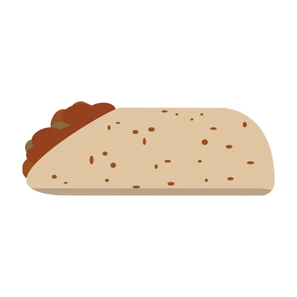 Icono de burrito aislado — Vector de stock