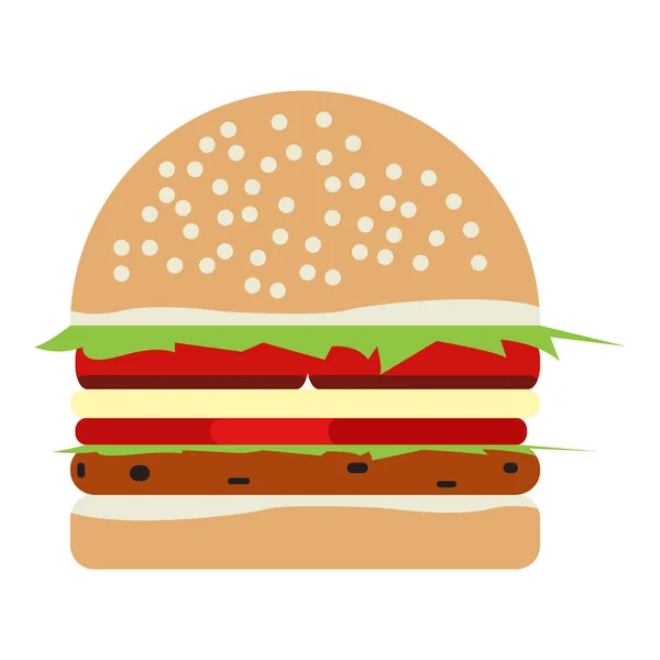 Geïsoleerde hamburger icoon — Stockvector