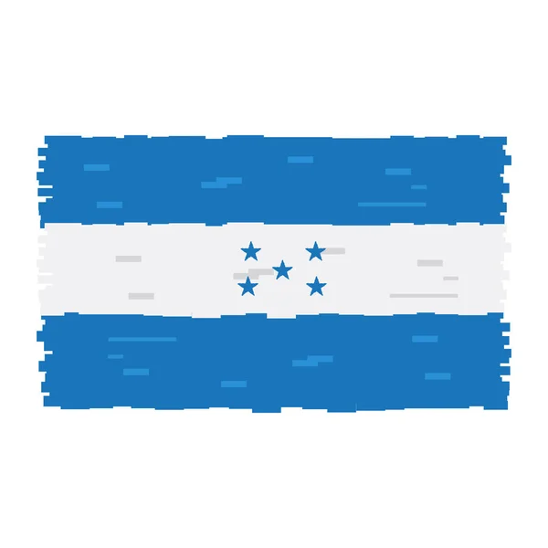 Drapeau pixellisé de Honduras — Image vectorielle