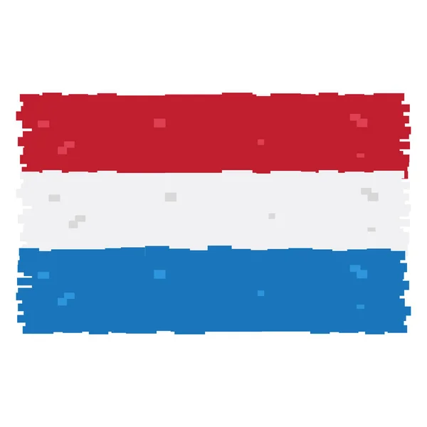 Pixelated flag of The Netherlands — Stock Vector