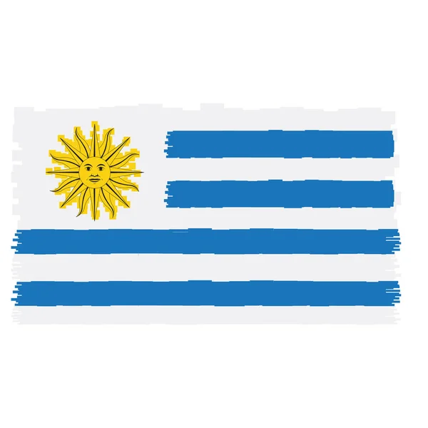 Bandeira pixelada de Uruguay —  Vetores de Stock