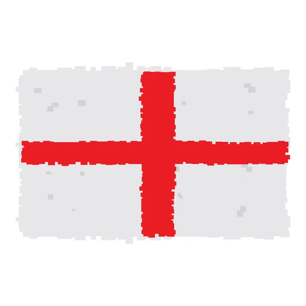 Verpixelte Flagge Englands — Stockvektor