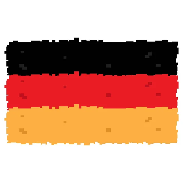 Pixelated flag of Germany — Stock Vector